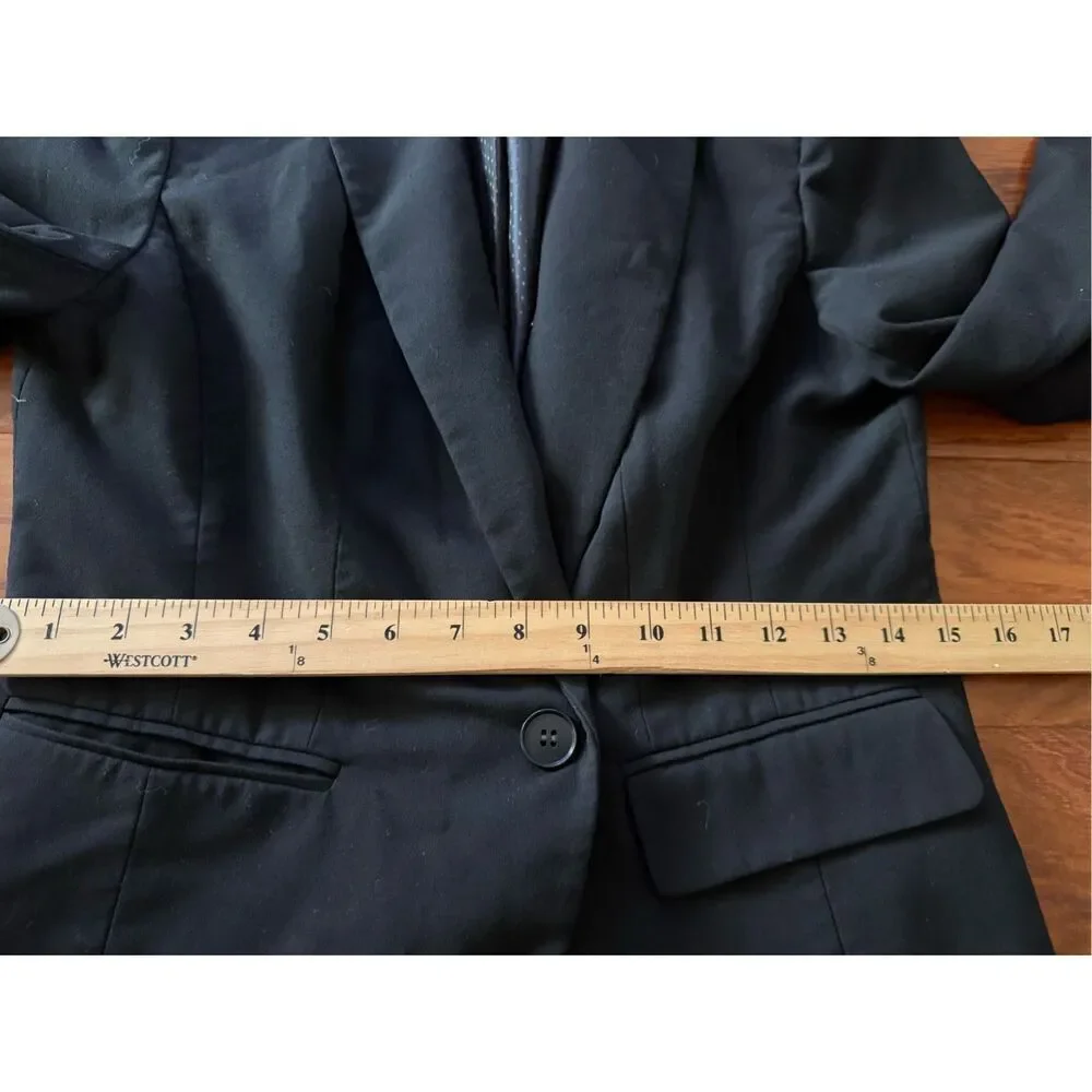 Ann Taylor one button Classic blazer in stretch Cotton Shorts ZS 6